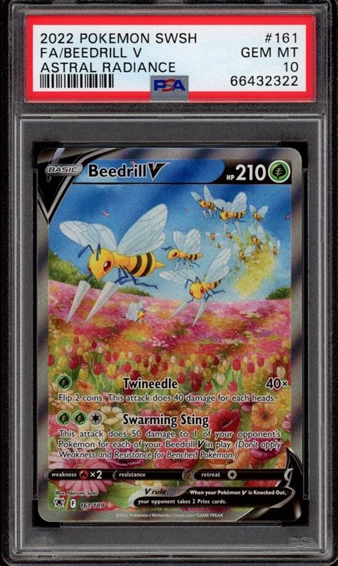 Mavin 2022 Pokemon Astral Radiance Full Art Beedrill V Alternate Art