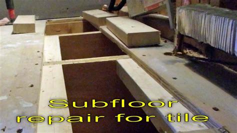 Plywood Subfloor Repair For Tile Installation Youtube