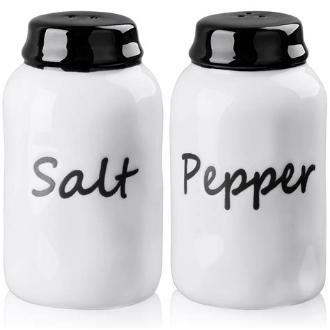 Farmhouse Salt And Pepper Shakers Set Ceramic Salt And Pepper Shakers Adorable Salt And