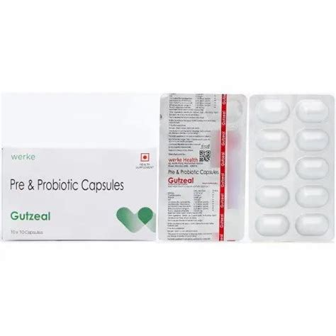 Gutzeal Pre And Probiotic Capsules Werke 10x10 Capsule At Rs 1050box