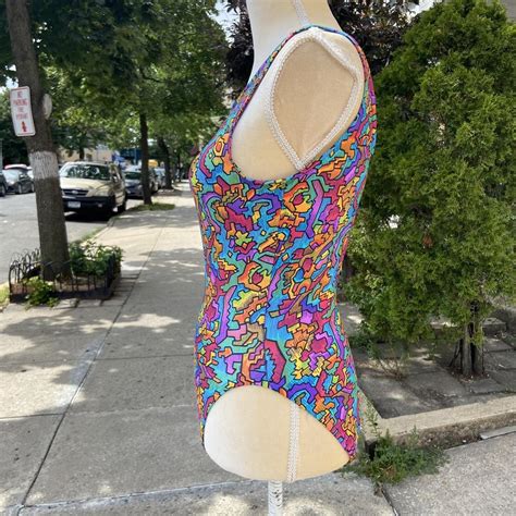 80s Gilda Marx Leotard One Piece Swimsuit Depop