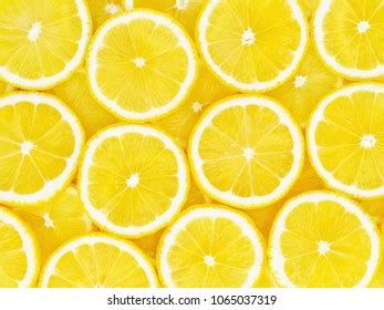 Slices Fresh Yellow Lemon Texture Background Stock Photo 403815940