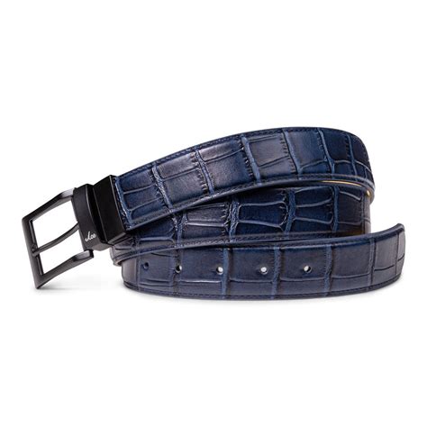 Steel Gray Alligator Genuine Calfskin Leather Golf Belt Ace Of Clubs