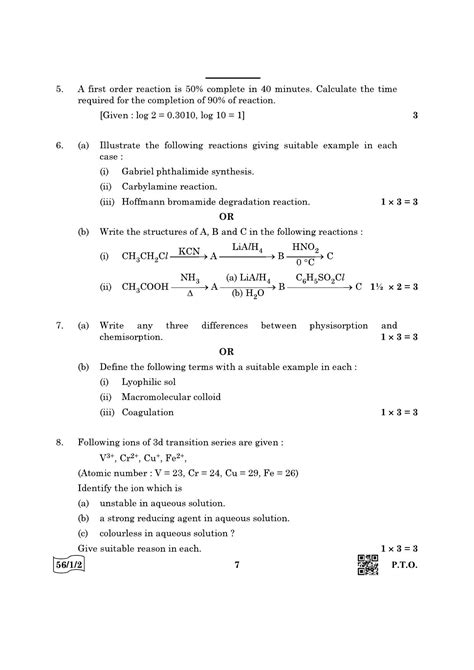 Cbse Class Chemistry Question Paper Indcareer Docs