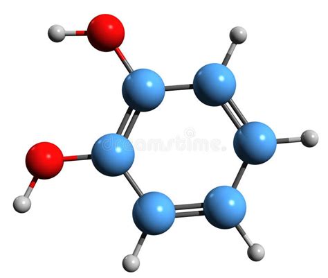 3D Image Of Catechol Skeletal Formula Stock Illustration Illustration