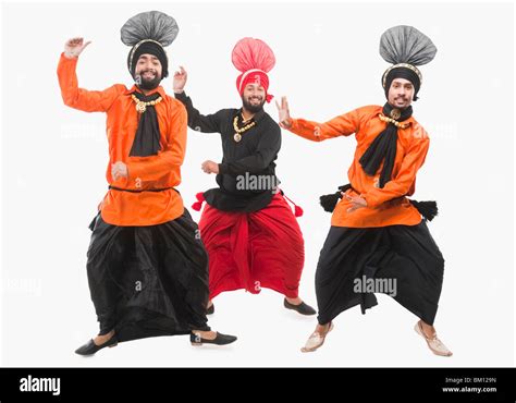 Bhangra The Traditional Folk Dance From Punjab In North India Stock