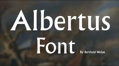 Albertus Font Download Free Free Fonts Vault