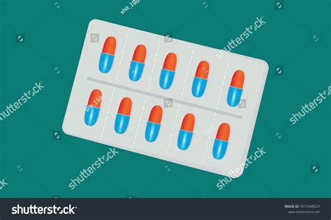 Drugs Vector Illustration Blisters Tablets Stock Vector Royalty Free