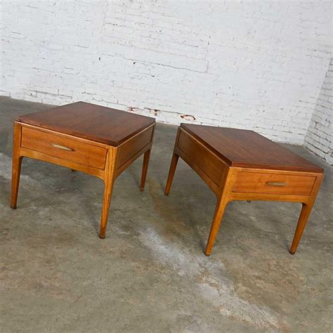 Mid Century Modern Lane Rhythm Collection Walnut End Tables A Pair For