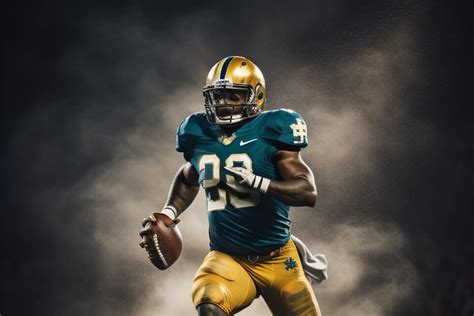 Haunting Your Dreams With Ai Generated Notre Dame Football Images One Foot Down