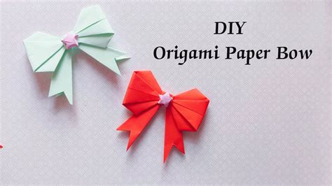 Easy Paper Bow Origami How To Make A Paper Bowribbon 🎀 Paper Kawaiieasy Paper Craft Idea 💡