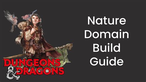 Nature Domain Cleric Build Guide In Dandd 5e Hdiwdt Youtube