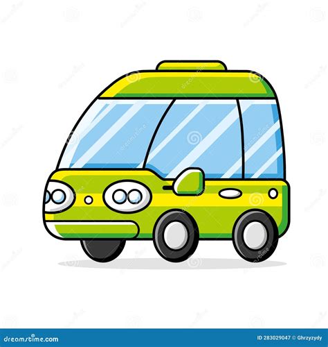 Small Green Car Stock Vector Illustration Of Electric 283029047