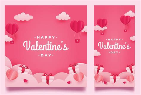 Happy Valentines Day Banner And Background With Romantic Valentine