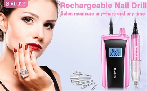 Amazon Alle S Portable Nail Drill Kit 30000rpm Rechargeable