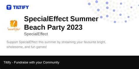 Tiltify Specialeffect Summer Beach Party 2023