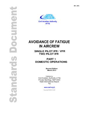 Fillable Online Caaf Org Fatigue Of Flight Crew Part Fax Email