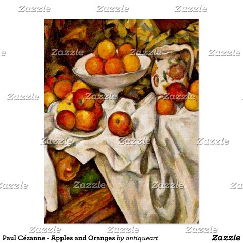 Paul C Zanne Apples And Oranges Postcard Zazzle Paul Cezanne