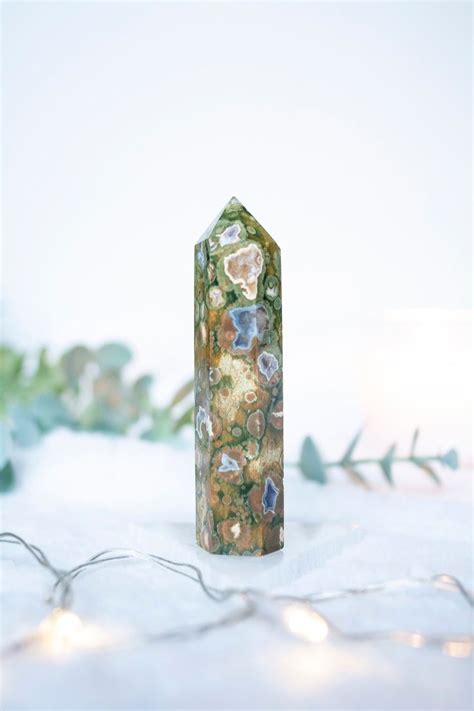 Rhyolite Tower Rainforest Jasper Rhyoliet Obelisk Etsy In 2022