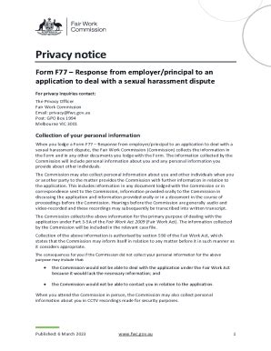 Fillable Online Privacy Notice For Form F Fax Email Print Pdffiller