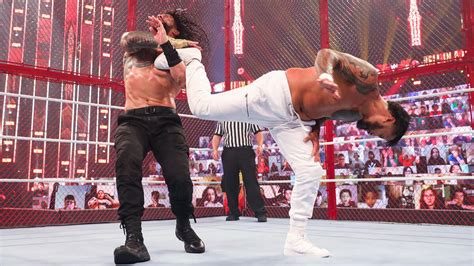 Roman Reigns Vs Jey Uso Universal Title Hell In A Cell I Quit