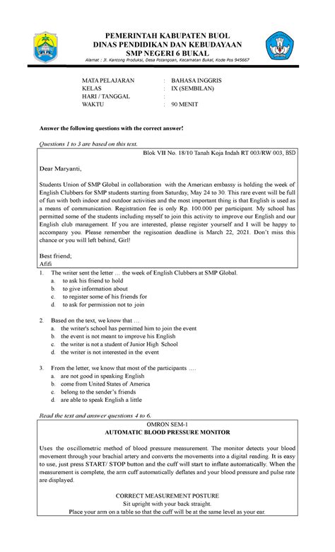 uas   matematika ekonomi  bisnis uhamka studocu