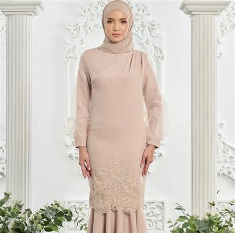 Myravallyn Eugenia Kurung In Champagne Tunang Nikah Women S Fashion