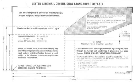 Usps Letter Size Mail Dimensional Standards Template