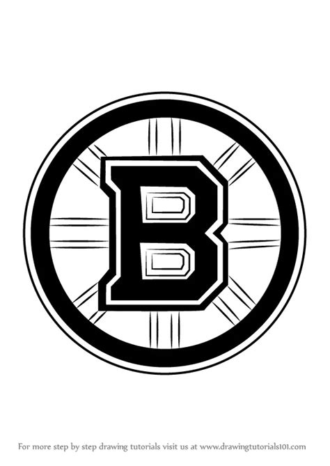 How to Draw Boston Bruins Logo (NHL) Step by Step | DrawingTutorials101.com