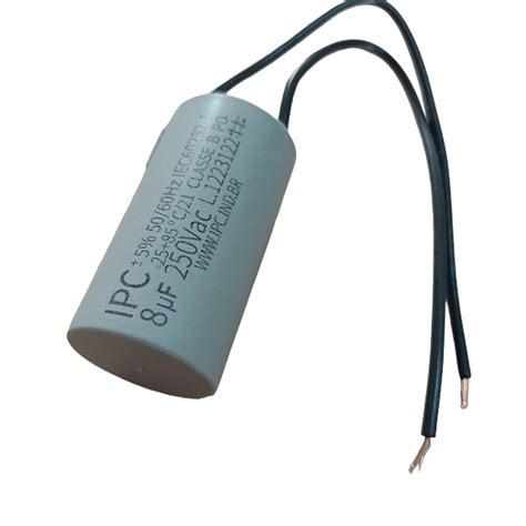 Capacitor Para Ventilador 8uf 2 Fios 250 Vac Cod 625 127 220v Leroy