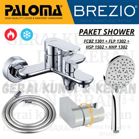 Jual PALOMA BREZIO FCBZ 1301 PAKET KRAN KERAN SHOWER MANDI MIXER