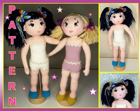 Pdf Tutorialpattern Doll Body Cm Doll Patterns Etsy Uk Crochet