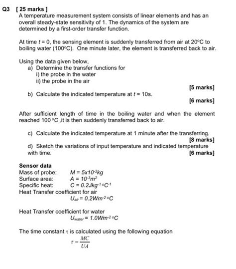 Solved A Temperature Measurement System Consists Of Linear Chegg