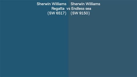 Sherwin Williams Regatta Vs Endless Sea Side By Side Comparison