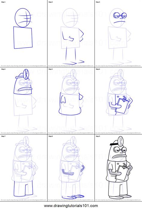 Learn to Draw Purple Doctorfish from SpongeBob SquarePants