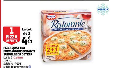 Promo Pizza Quattro Formaggi Ristorante Surgel E Dr Oetker Chez Auchan