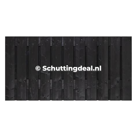 Grenen Tuinscherm Zwart 23 Planks 21 2 90x180 Cm Schuttingdeal Nl