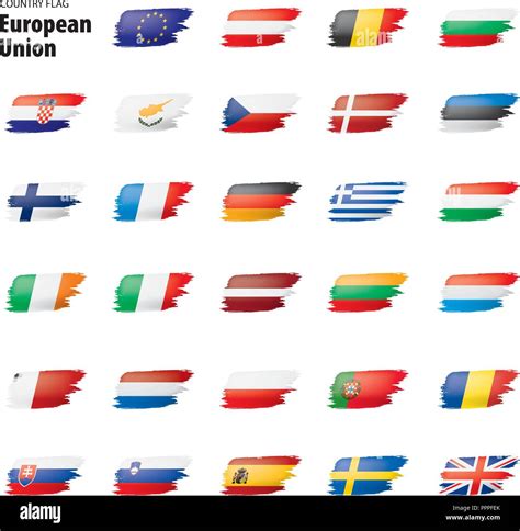 Flags Of The European Union Vector Illustration Stock Vector Image