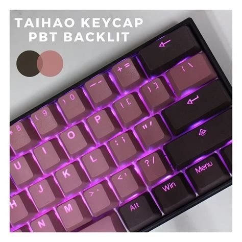 Tai Hao Lavender And Chocolate Pbt Shine Through Keycap Set — Kono Store