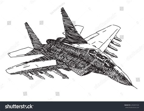 1,494 Fighter Plane Sketch Images, Stock Photos & Vectors | Shutterstock