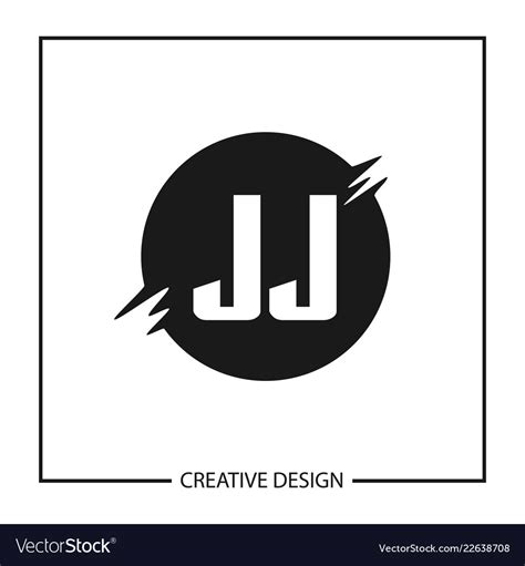 Initial letter jj logo template design Royalty Free Vector