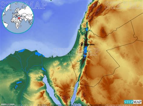 Stepmap Pal Stina Landkarte F R Israel