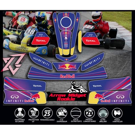 decografix propose un Kit déco RED BULL Karting Arrow Midget Rookie Factory