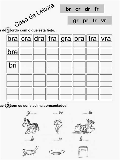 Crescer Aprender E Sorrir Caso De Leitura Br Cr Dr Fr Gr Pr