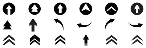 Up arrow all black set vector and background design. 34899775 Vector ...