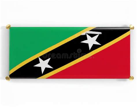 National Flag of the St. Kitts and Nevis Stock Illustration ...