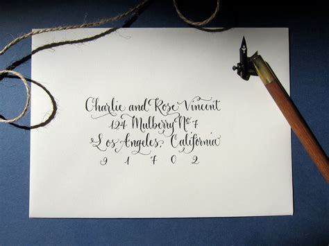 Hand Calligraphy Envelope Addressing Style Vintage Reserve