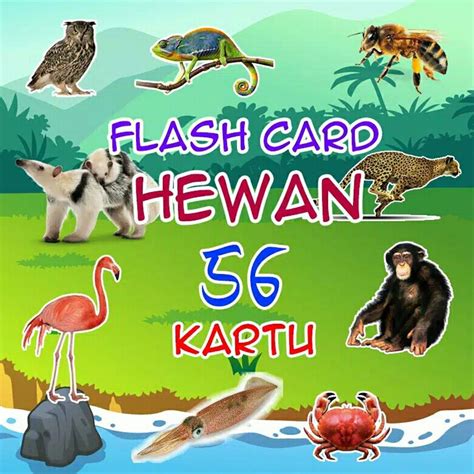 Jual Jual Flash Card Kartu Nama Binatang Lengkap 2 Bahasa Limited