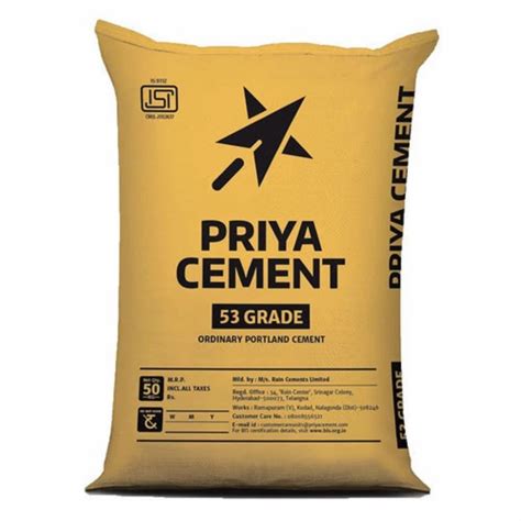 Priya 53 Grade Opc Cement At ₹ 375bag Priya Cement In Chennai Id