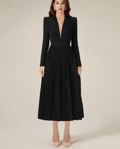 Tapiwa Black Tweed Luxe Dress Single Fabstarz